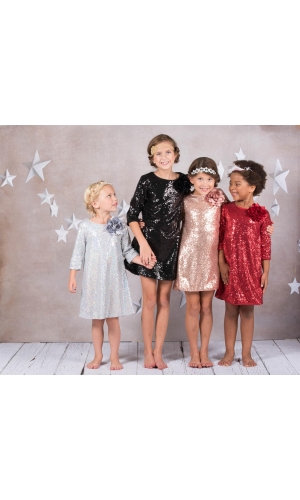 Kids dream fineste glimmer kjole i flere farver til små piger