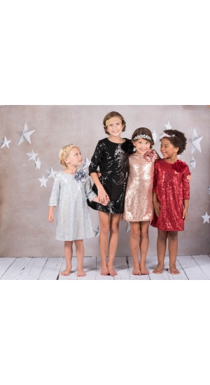 Kids dream fineste glimmer kjole i flere farver til små piger