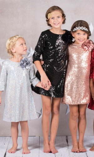 Kids dream fineste glimmer kjole i flere farver til små piger