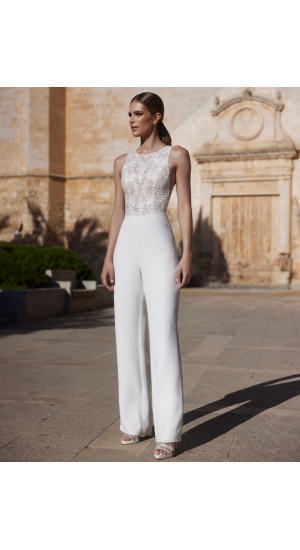 Buksedragt hvid til brude