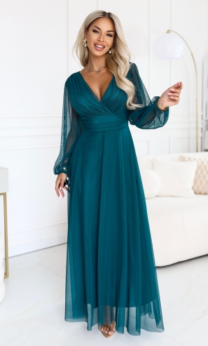 Brudens mor petroliums farvet  kjole 684-3 NERISSA  fra Bridalstore.dk