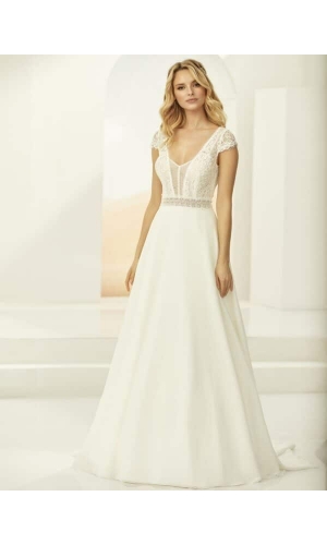 Bianco evento brudekjoler Arleta med blonder 