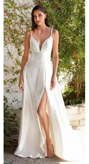 Brudekjole CD903W I SATIN MED STROPPER Brudekjole CD903W I SATIN MED STROPPER