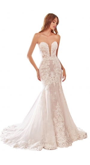 CD928 BRUDEKJOLE STROPLØS