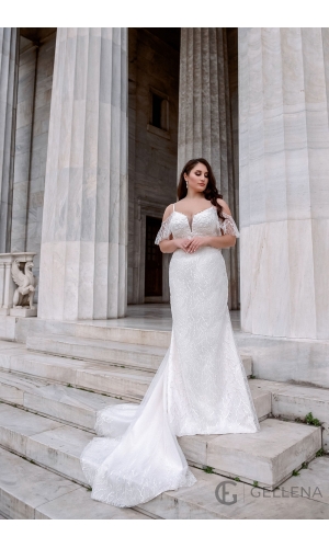 Plus size havfrue brudekjole