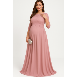  Rosa graviditets  kjole fra en dansk butik Bridalstore 