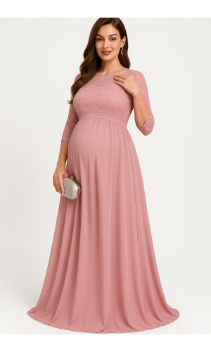  Rosa graviditets  kjole fra en dansk butik Bridalstore 