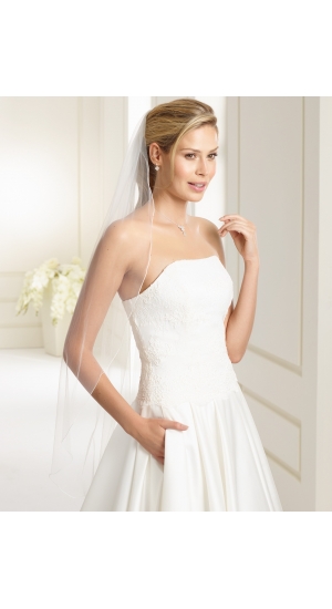 Slør med silkekant billigt og med kam