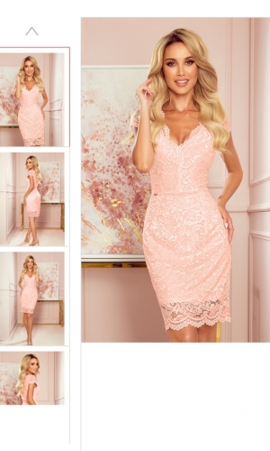  Numo kort rosa blonde kjole 