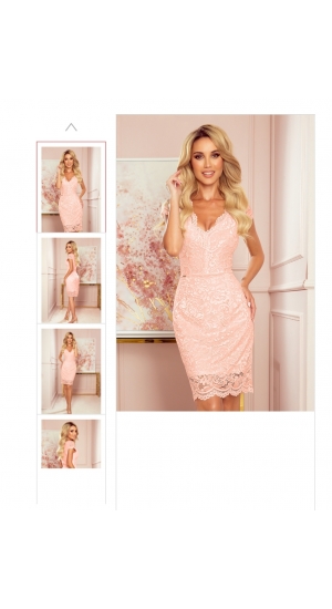  Numo kort rosa blonde kjole 