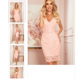  Numo kort rosa blonde kjole 