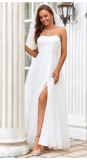 Barba brudekjole med små blomster Barba brudekjole med små blomster