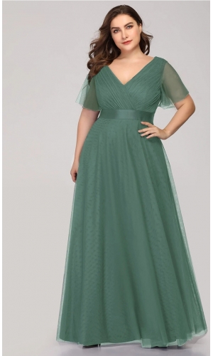 Plus size maxi lang kjole
