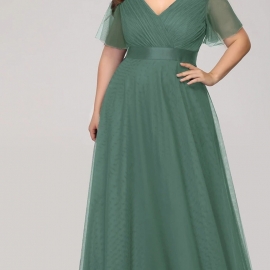 Plus size maxi lang kjole