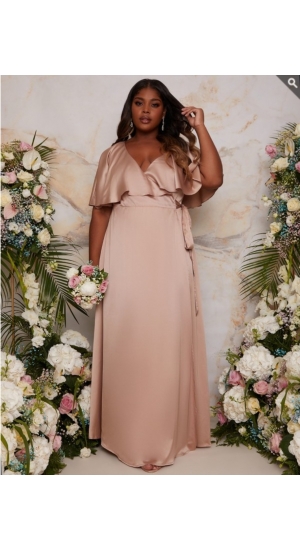 Angel plus size kjole i chokolade farve Angel plus size kjole i chokolade farve