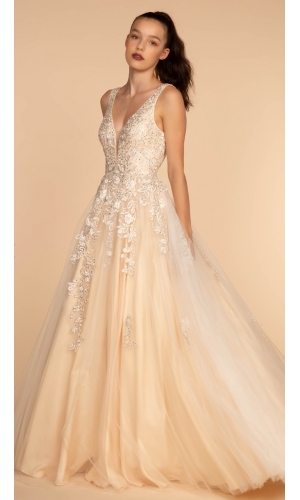 Gl2522 brudekjole champagne