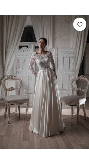 Ester brudekjole med ærme