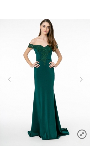 Gls fest kjole i flere farver, grøn, blå, pink og rød Gls fest kjole i flere farver, grøn, blå, pink og rød