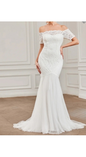 Charmaine brudekjole i lækker blonde