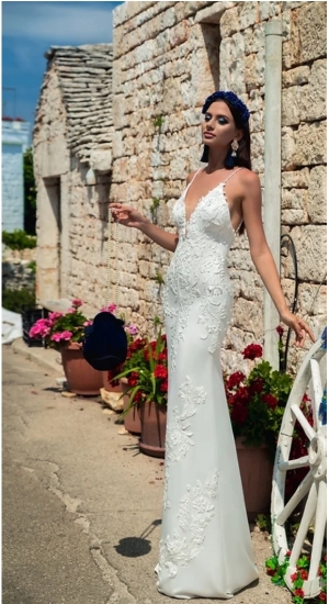 Jovita brudekjole med strop