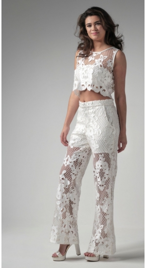 Bukser med blonder gennemsigtige  Bukser med blonder gennemsigtige