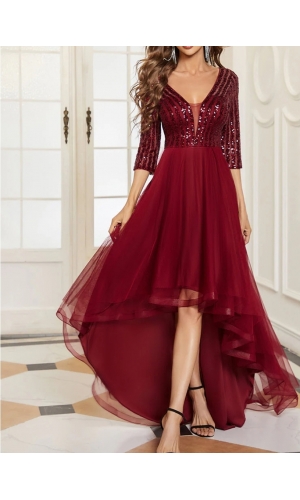 Burgundy festkjole