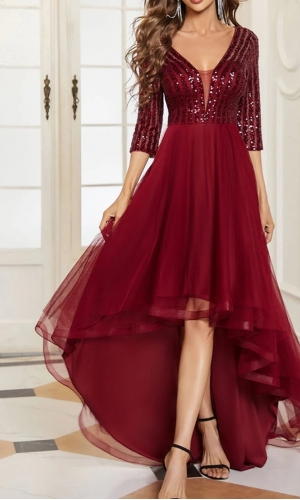 Burgundy festkjole