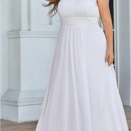 Plus size brudekjole med blonde