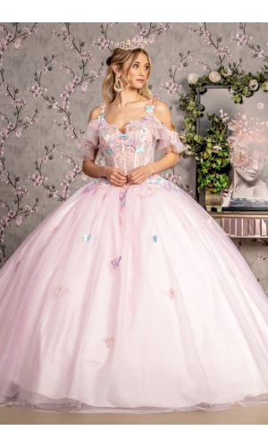 Prinsesse kjole med sommerfugle 