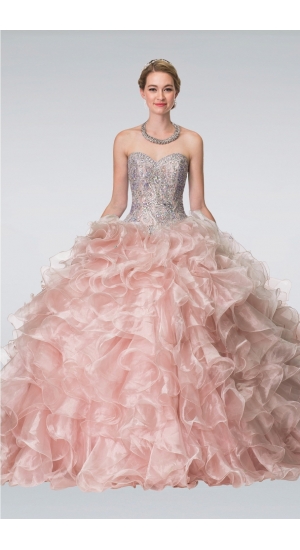 Prinsesse kjole med fryns