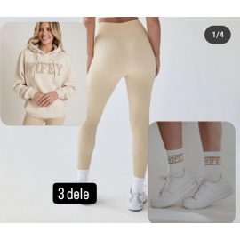   Hættetrøje, leggings , strømper