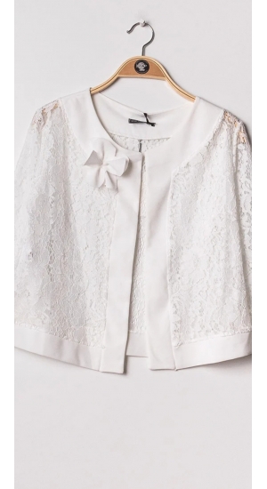 Blonde bolero med ærmer i universal størrelse 