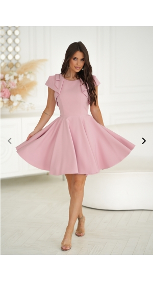 Knæ lang kjole med ærme i mange farver