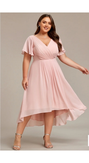 Pink eller mørkeblå eller grøn kort kjole plus size Pink eller mørkeblå eller grøn kort kjole plus size