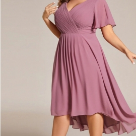 Rosa eller mørkeblå eller grøn kort kjole plus size