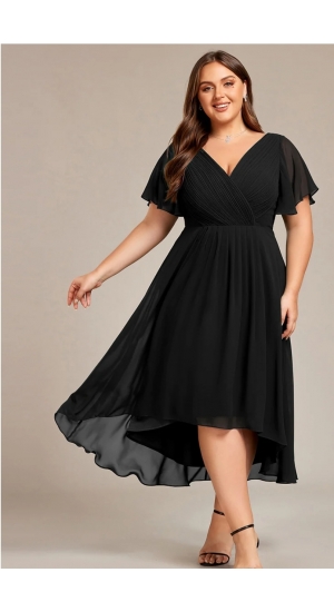 Sort eller mørkeblå eller grøn kort kjole plus size Sort eller mørkeblå eller grøn kort kjole plus size