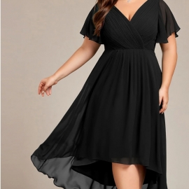 Sort eller mørkeblå eller grøn kort kjole plus size