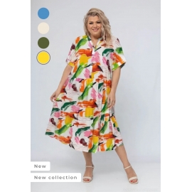   Plussize kjole sommerfarver