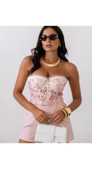 Bridgerton top med corsage Bridgerton top med corsage