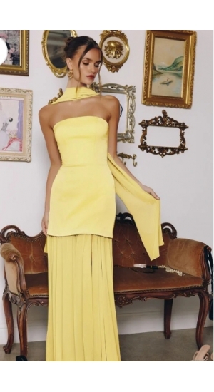 Festkjole i flere farver T825 dansk butik studenter fest