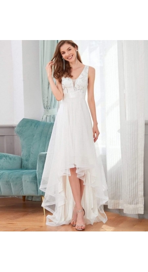   2026 brudekjole high low