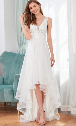   2027 brudekjole high low fra dansk brudekjole butik bridalstore.dk 