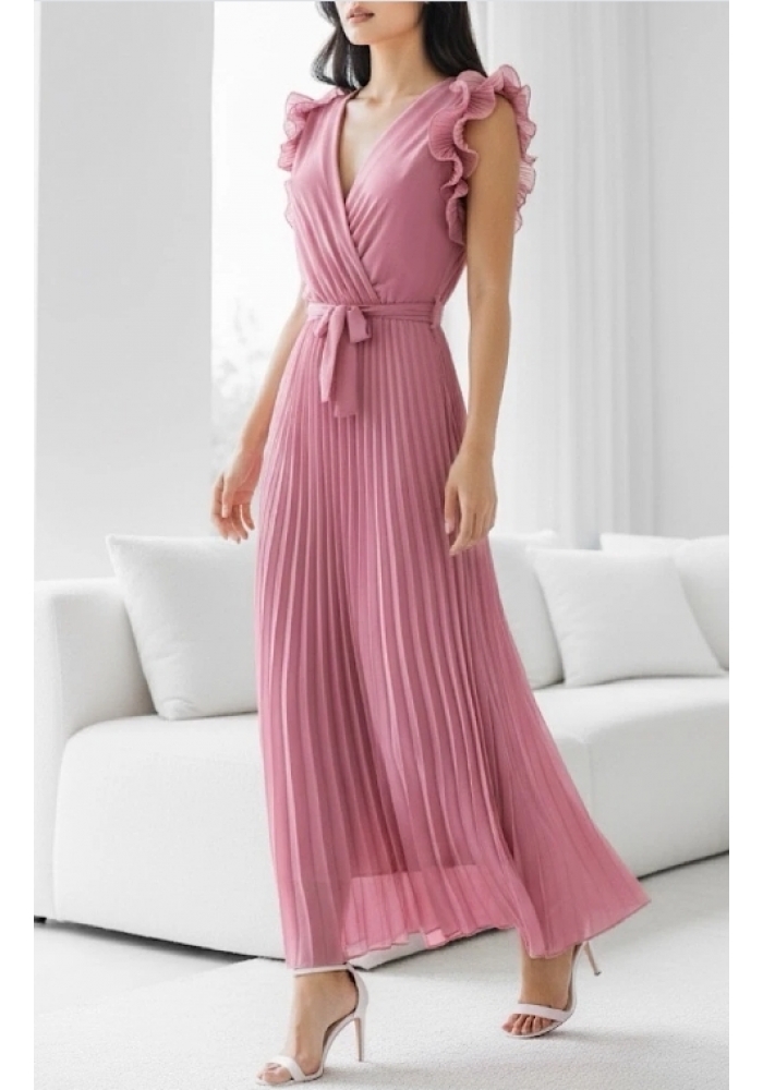 Villy kjole med ærmer i mange farver