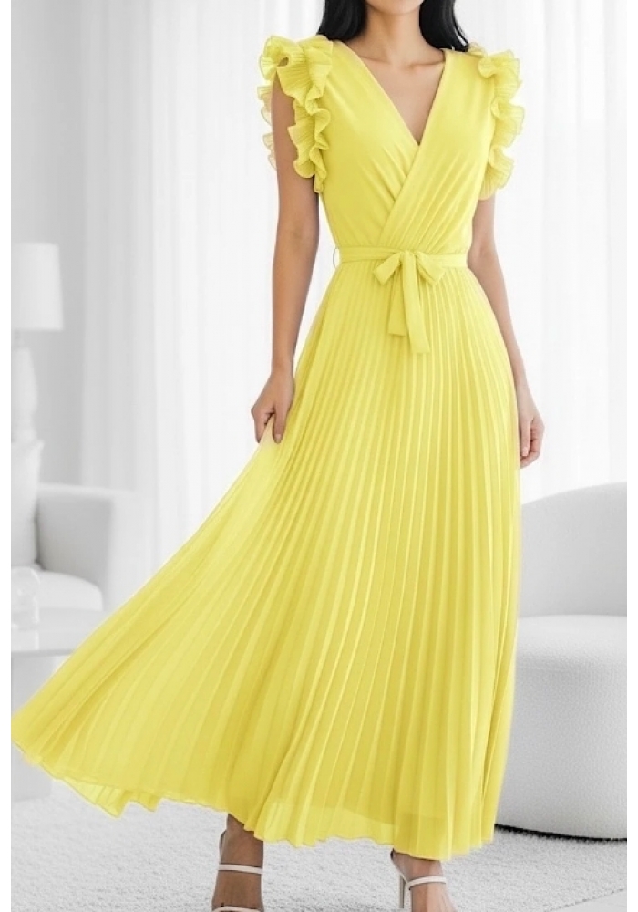 Villy kjole med ærmer i mange farver