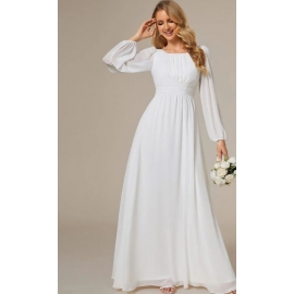 Eventyrlig  Babette kjole lang hvid