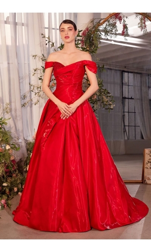 Rød brudekjole prinsesse fra Bridalstore dansk butik 