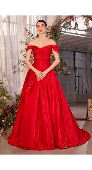 Rød brudekjole prinsesse fra Bridalstore dansk butik 