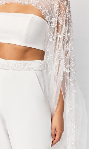 Bælte Beaded Armelle ivory | bridalstore.dk