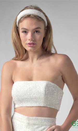 Bandeau Gem Mica ivory | bridalstore.dk