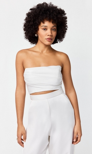 Bandeau Satin Gem Lucia ivory | bridalstore.dk